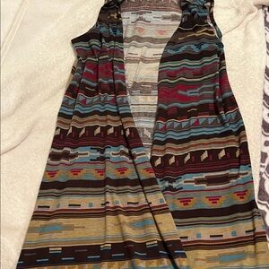 LuLaRoe Multicolor Patterned Vest